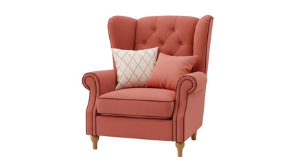 Isolated wingback chair