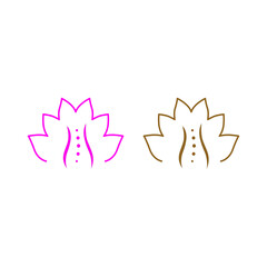 Obraz premium Natural Ayurveda Massage Spa Resort Logo Sign Symbol 