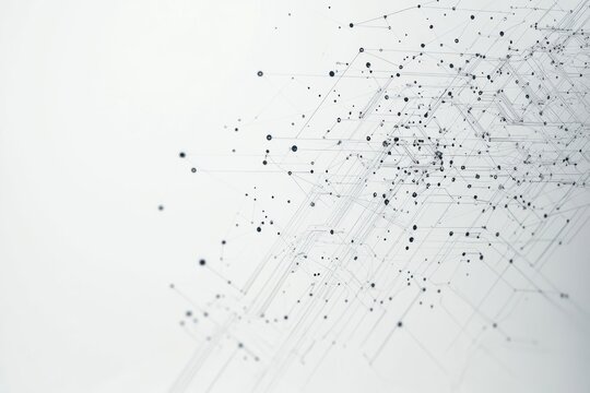 White background technology design visualization.