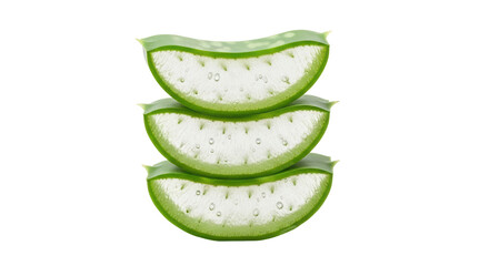 Isolated Aloe Vera Slices