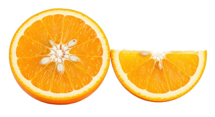 Isolated Cut Orange