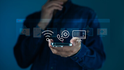 Telemedicine and Online Healthcare Services Concept