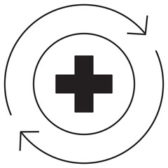 Recover icon, Recover Stronger Your Path to Healing, Bounce Back to Health with Confidence, vector