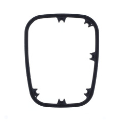 A teal-colored, irregularly shaped engine gasket with multiple bolt holes, precisely cut for mechanical sealing, isolated on a clean white background.