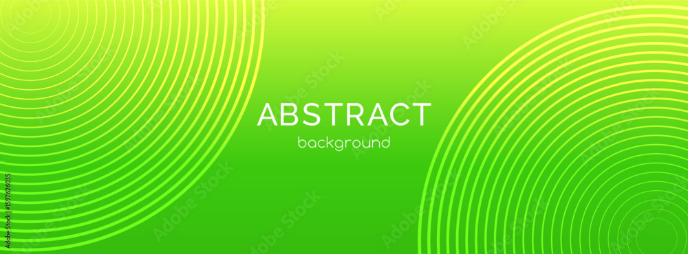 Canvas Prints green gradient abstract background. vector circles minimal banner template for presentations, party 