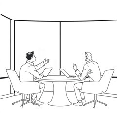 Fototapeta premium An entrepreneur pitching a business plan to investors in a high-rise