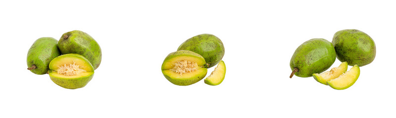 ambarella fruit still life on transparent background