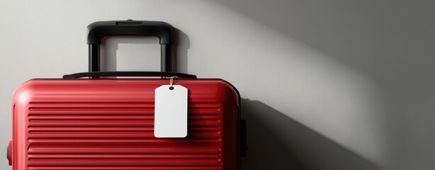 The red suitcase ready for your next travel adventure and exploration.