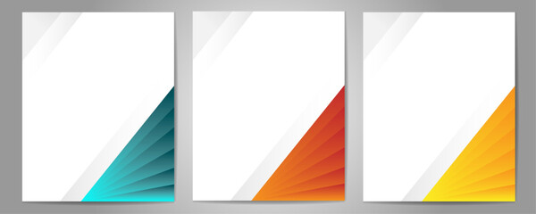 Book cover design set with gradient line – Minimal shape abstract cover background – Creative template suit for seminar, farewell, poster, flyer, presentation, conference
, poster
