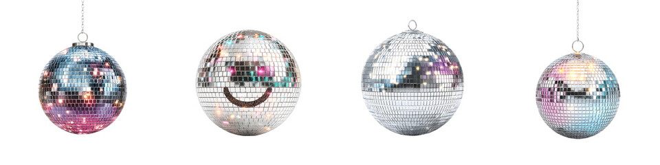 Fototapeta premium Disco Ball Collection: Sparkling Mirror Balls for Party and Celebration