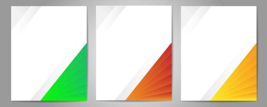 Book cover design set with gradient line – Minimal shape abstract cover background – Creative template suit for seminar, farewell, poster, flyer, presentation, conference

