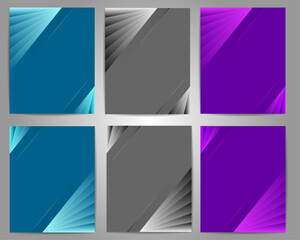 Creative template suit for seminar, farewell, poster, flyer, presentation, conference – Book cover design set with gradient line – Abstract cover background with minimal shape