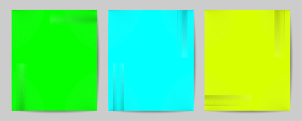Creative template suit for seminar, farewell, poster, presentation, conference – Book cover design set with gradient stroke – Abstract cover background with line stripe