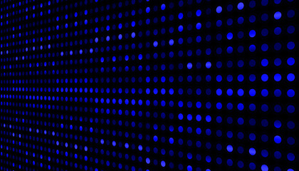 Blue dot light perspective side digital technology background