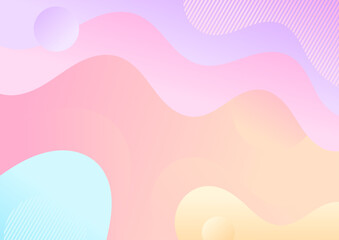 abstract fluid shape pastel color background