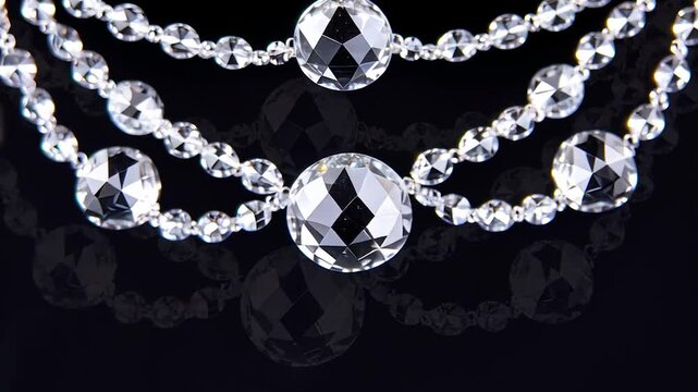 Crystal Necklace with Facet Cut Beads
