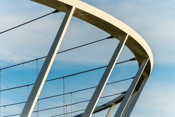 Katowice Chorzow Football Stadium White Arch Structure Cables