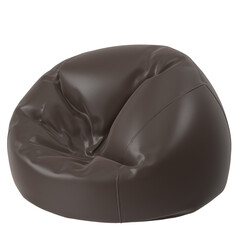 Isometric View of Brown Bean Bag Chair