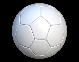 Fototapeta premium Classic White Soccer Ball: Clean, Minimalist Design