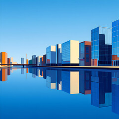 Blue Sky and Contemporary Buildings