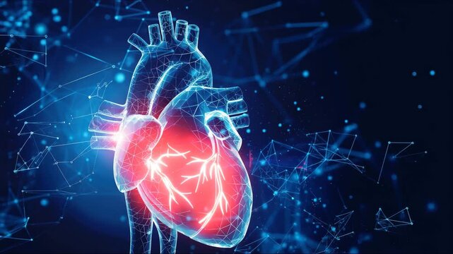 Realistic 3D Heart CTA Scan Footage: A detailed CTA scan showing the coronary arteries and heart structure, providing a comprehensive view for clinical evaluation.