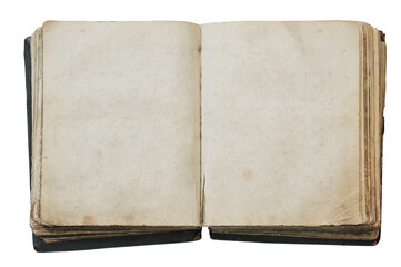 Open Vintage Book with Blank Pages
