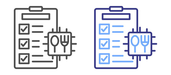 AI Personal Meal plan icon color