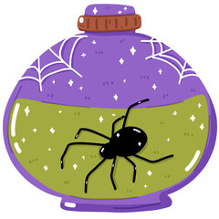 Halloween Spooky Potion Bottles, Poison, Witchcraft 