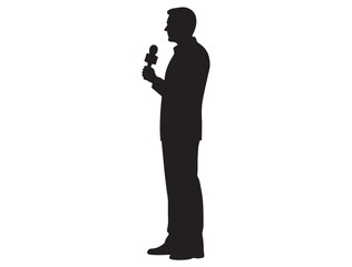 NEWS REPORTER SILHOUETTE