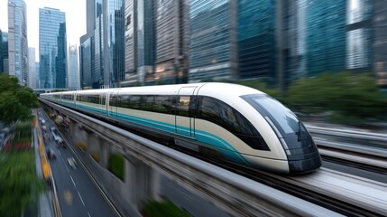 Fast train in a city