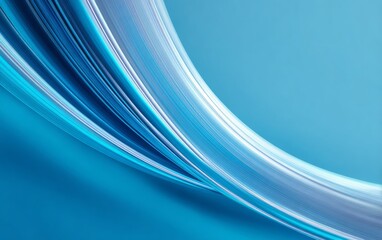 Dynamic abstract electric blue and silver curved motion lines with soft glow minimalist sporty speed background