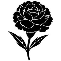 A stylized carnation flower