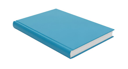 Light blue hardcover book for reading and education isolated PNG with Transparent Background