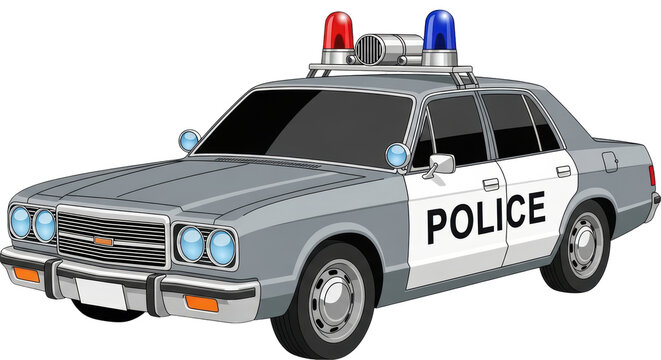 recommend clip art: Isolated Police Car Illustration
