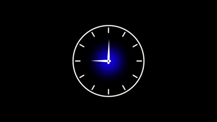 Clock icon Animated .Concept of time, deadline. Round clock with rotating animated arrows. digital watch icon. watch dial circle timer timekeeper analog clock 24 hour day fast speed