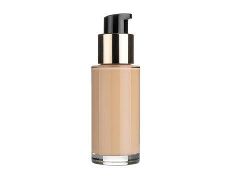 Liquid makeup foundation bottle isolated on white background - Powered by Adobe