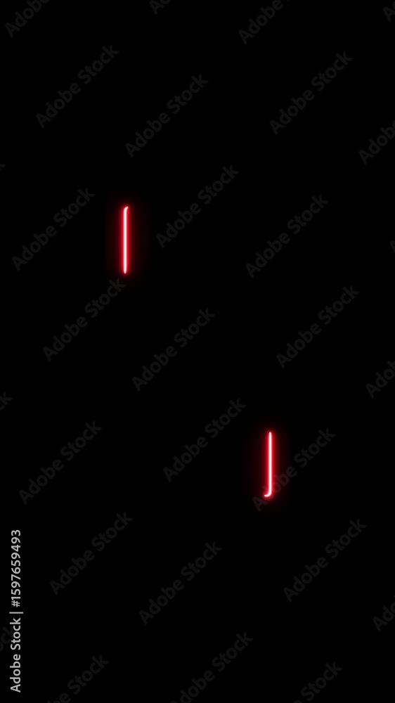 Poster video animation of glowing neon rectangles in blue and magenta - abstract background - seamless loop