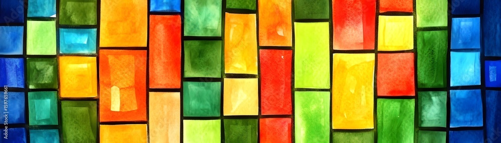 Aufkleber colorful rectangular shapes arranged in a repeating pattern.