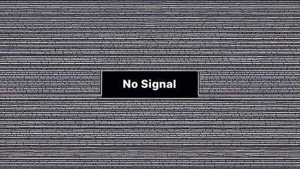 Static screen with no signal text television