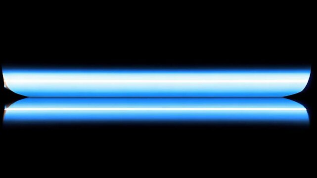 Two horizontal bright blue lines on a black background