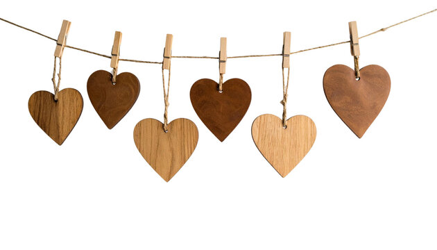 Golden heart symbol of love and romance for Valentine's Day celebration isolated on white background