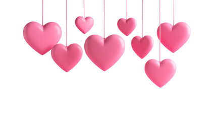 Pink heart shaped balloon floating isolated on white background
