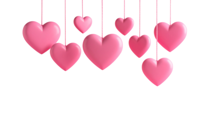 Pink heart shaped balloon floating isolated on white background
