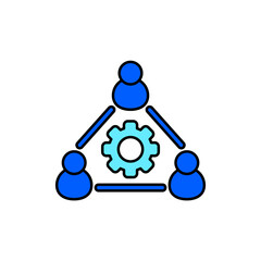 Icon a coordination, isolated against a clean background.
