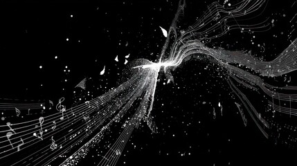 Abstract musical notes