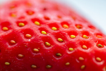 Real strawberry macro shot