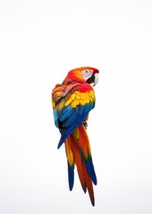 Obraz premium A parrot animal background white.