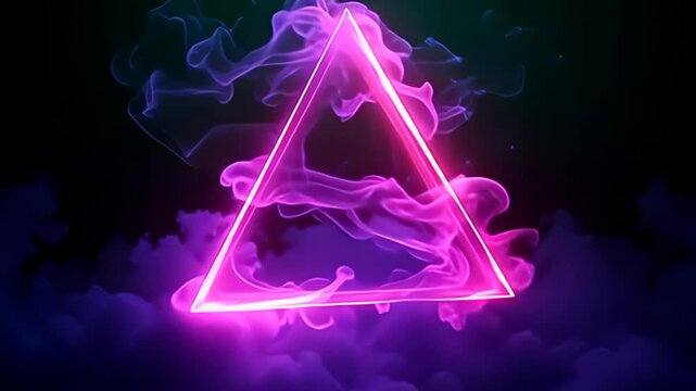 Amid adenine smooth greens screen, adenine arras of dazzling tints ebb and flows, reveal adenine vagrant disturbance muzzy conceptual triangulum give of glow smoke, adenine it graciously