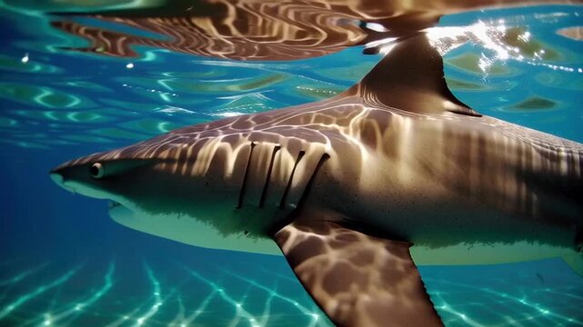 shark swimming underwater