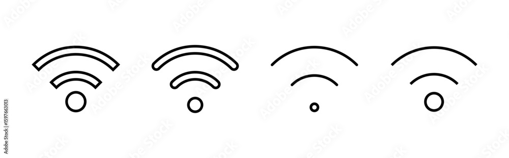 Aufkleber wifi icon set. signal vector icon. wireless icon vector